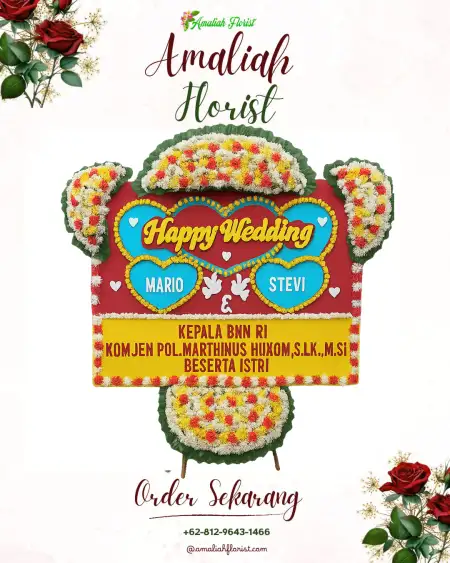 Papan Bunga Pernikahan Woloan Satu Utara